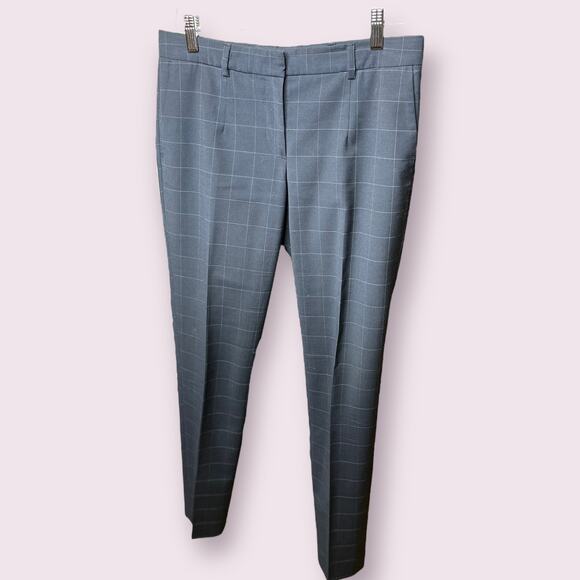 STOCKH LM Black Desi Straight Leg Windowpane Plaid Pants - Picture 1 of 3